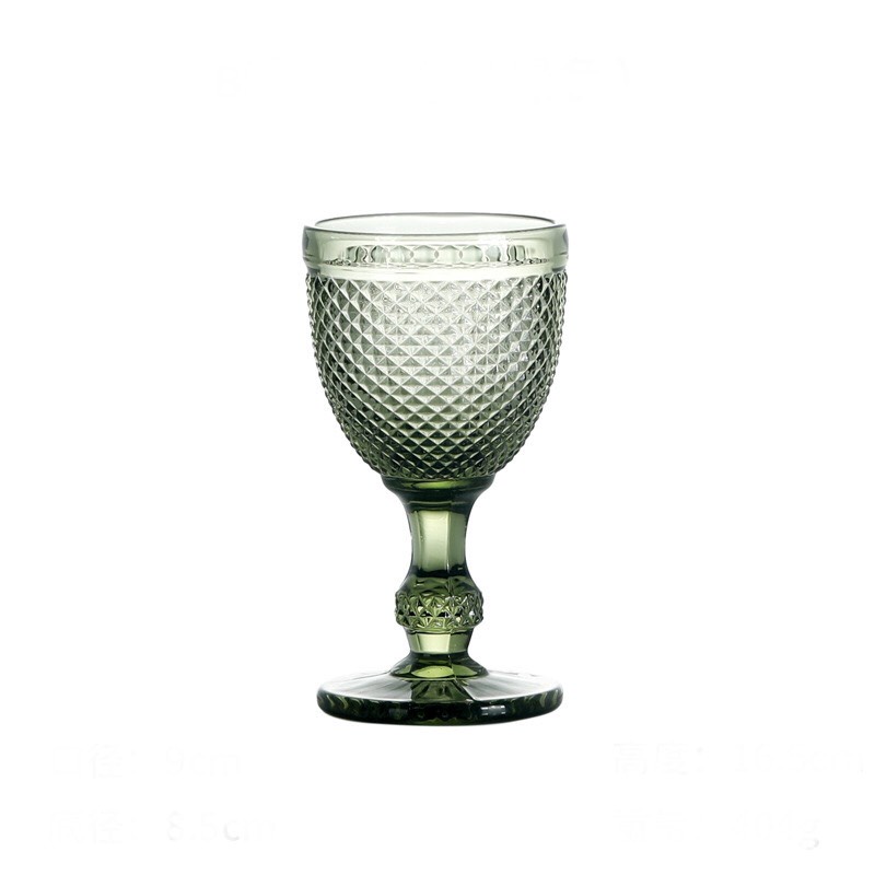 Ly Thuỷ Tinh Hoàng Gia ChamPayne phong cách Vintage, hoa văn đường nét tinh xảo nhiều màu sắc ly cốc Lucica