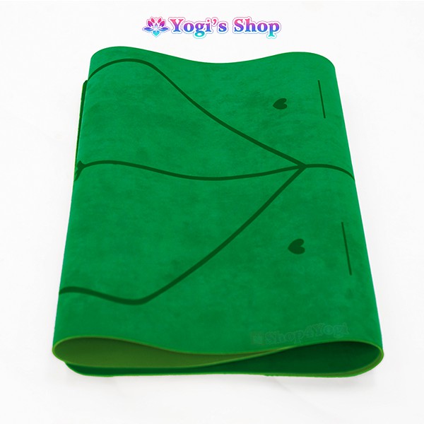 Thảm Tập Yoga Mircofiber &amp; Cao Su 2.5mm Gấp Gọn Dùng Thay Khăn Trải Thảm, Tiện Mang Đi Du Lịch (Xanh lá)