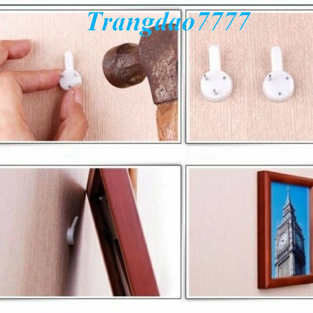 Đinh Ghim 3 Chấu Đóng Tường Treo Khung Tranh Móc Treo Ảnh Vật Dụng Không Cần Khoan Frame Picture Hanger