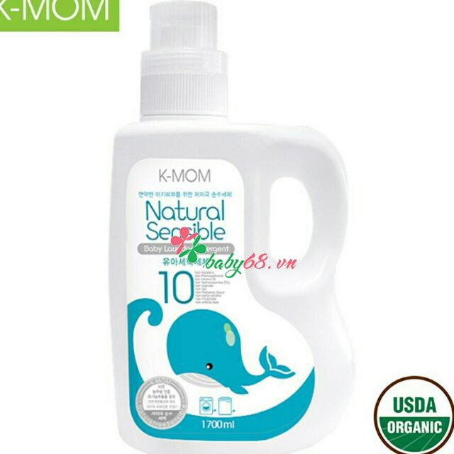 Nước giặt đồ sơ sinh chiết xuất thảo mộc K-Mom - Can 1700ml