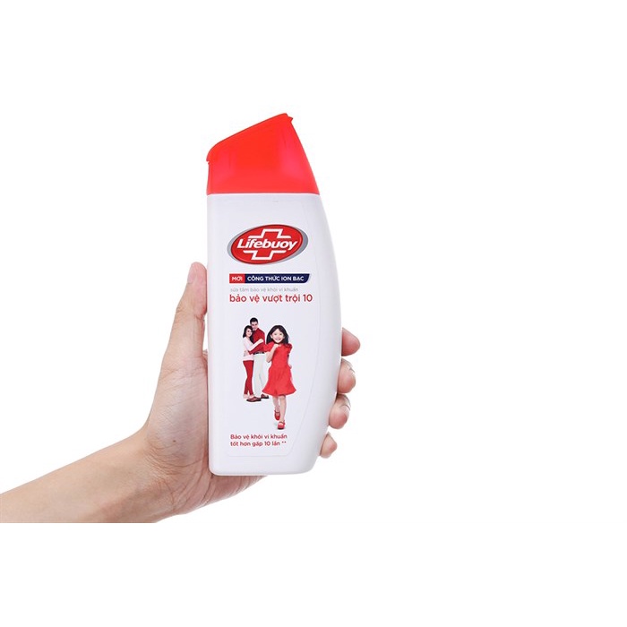 Sữa tắm Lifebuoy Bảo vệ vượt trội 10/ Chăm sóc da chai 250g