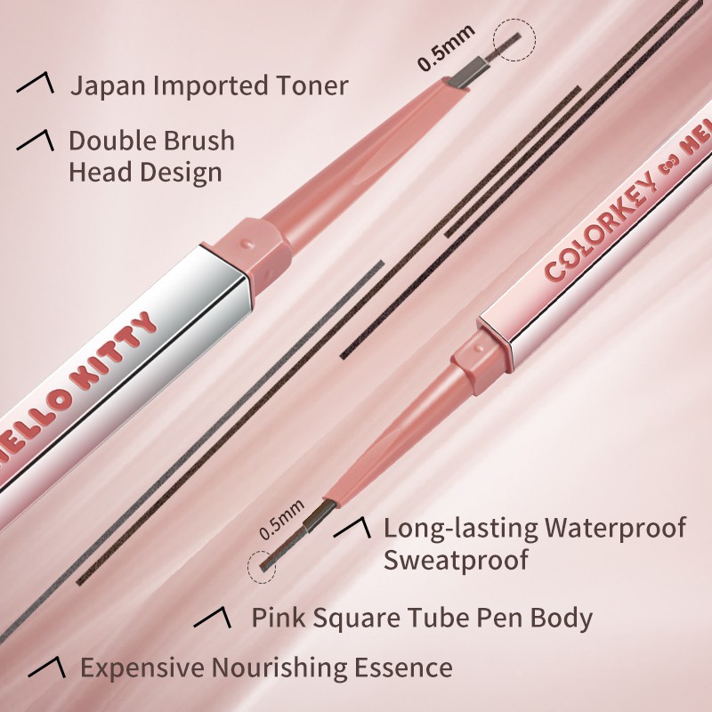 Chì vẽ mày Colorkey x Hello Kitty đầu kép 5 màu tự chọn 0.7g | BigBuy360 - bigbuy360.vn