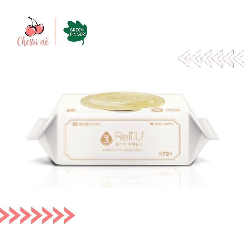 Khăn Giấy Ướt Hàn Quốc Greenfinger ReliU Dịu Nhẹ Cho Bé