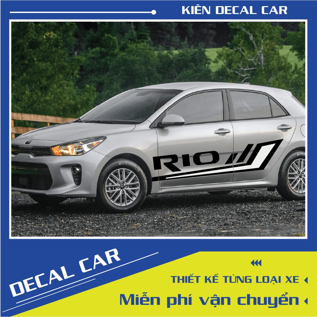Tem xe Kia Rio thể thao-decal Rio