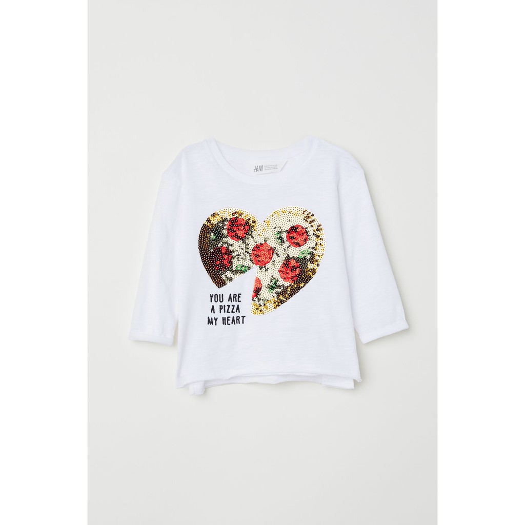 Áo sequin  dài tay bé gái HM H&amp;M _ hàng chính hãng authentic