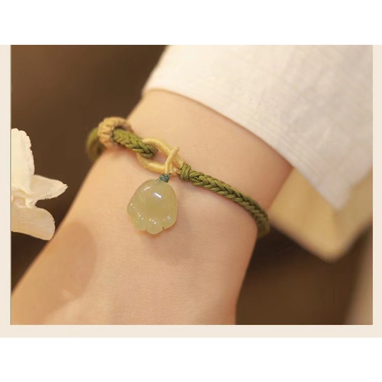 Hàng Mới Về [Hàng Mới Về] Vòng Tay Dây Bện Gắn Mặt Hình Chân Mèo May Mắn Cho Cặp Đôi