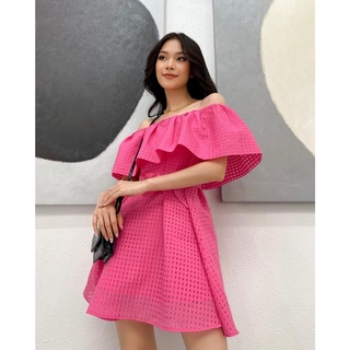 Váy babydoll big size kẻ caro Linly Store đầm đi biển trễ vai dáng suông V-BBO