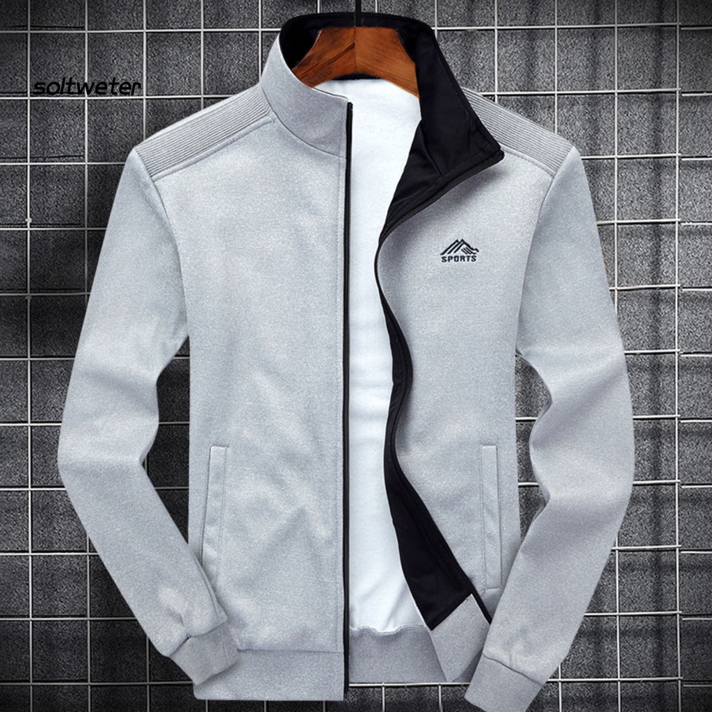 Bộ Đồ Thể Thao Áo Khoác Cổ Tay Gân Lưng Thun Phối Túi Thoáng Khí Phong Cách Đường Phố