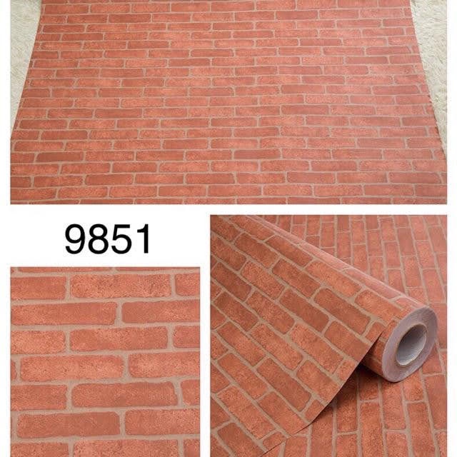 Giấy Dán Tuường Giả Gạch, Decal Dán Tường Giả Gạch Trang Trí