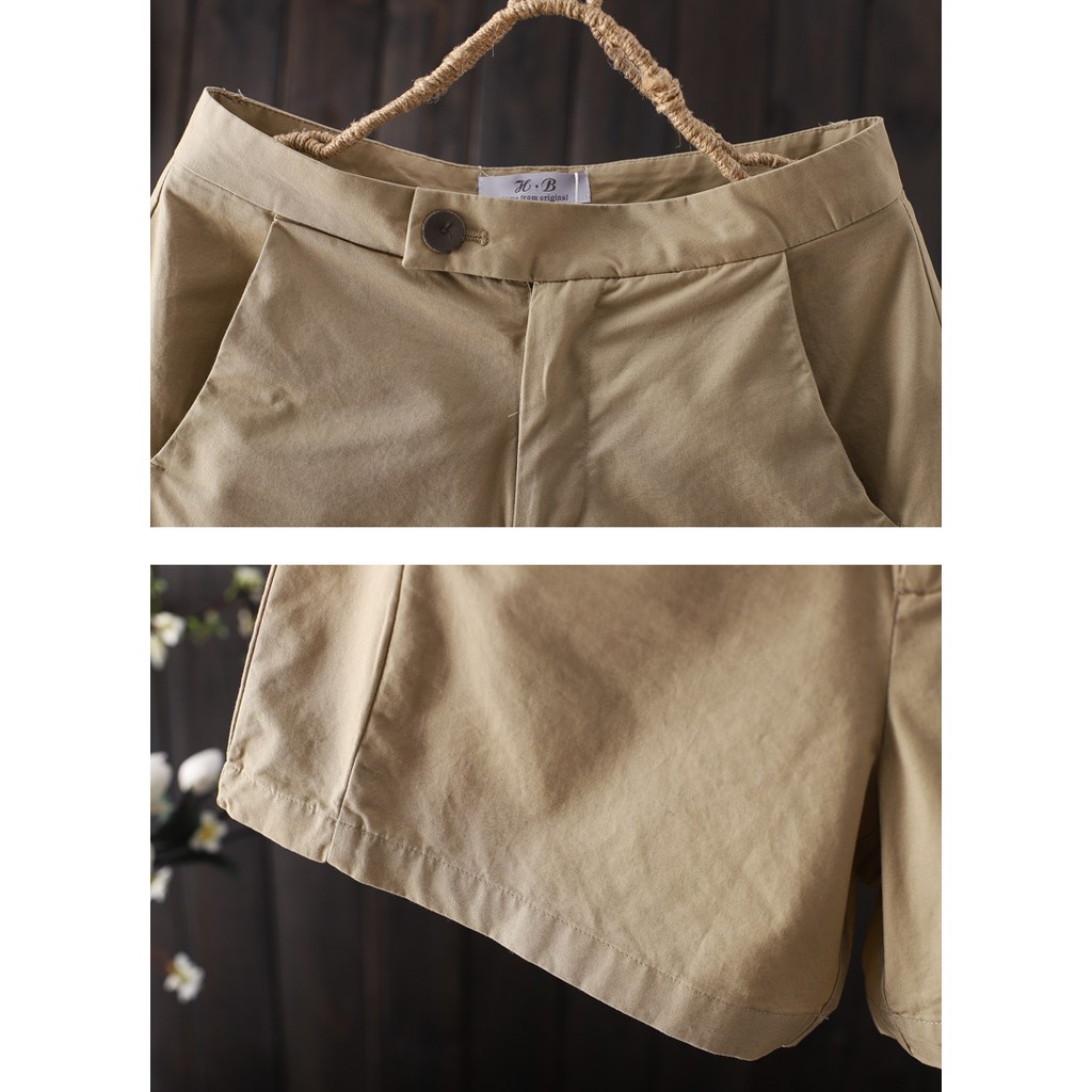 Quần đùi nữ mặc nhà-quần sooc nữ chất liệu kaki nhật mềm mịn  ( 40>68kg )QS10 | BigBuy360 - bigbuy360.vn