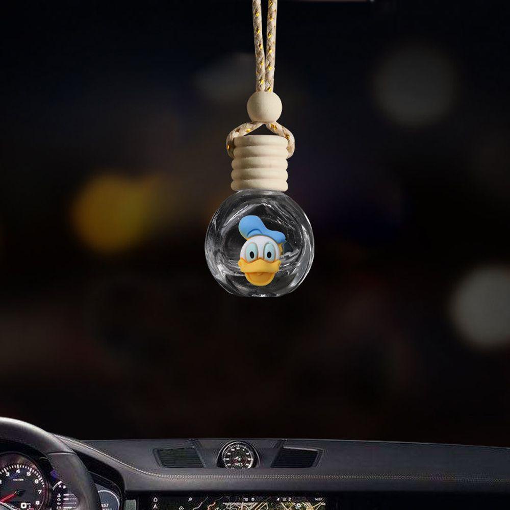 Aaron1 Bình Thủy Tinh Đựng Nước Hoa Treo Gương Chiếu Hậu Xe Hơi Hình Doraemon Trang Trí