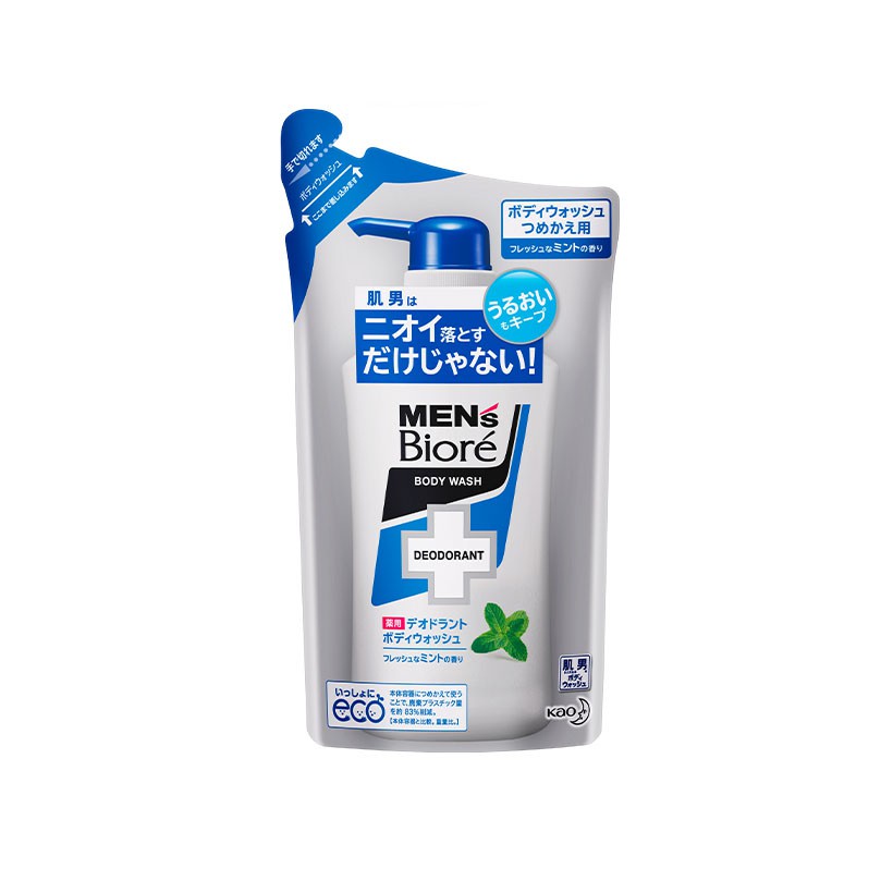[Mã FMCGKAO52 giảm 8% đơn 250k] Sữa Tắm Khử Mùi Men's Bioré - Bạc Hà Mát Lạnh (Túi) 380ml