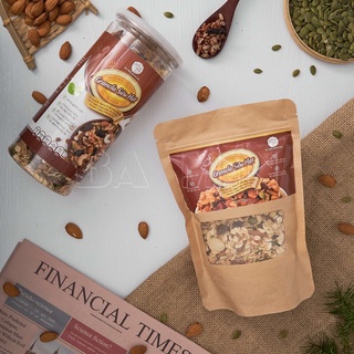 Granola siêu Hạt & Quả 500gr, Ngũ cốc giảm cân thêm Macca, Óc chó đỏ, Nho mỹ