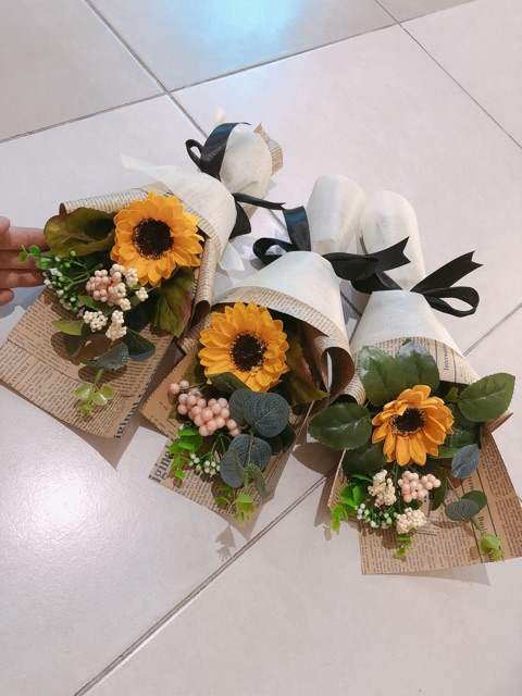 3 bó hoa sáp hướng dương