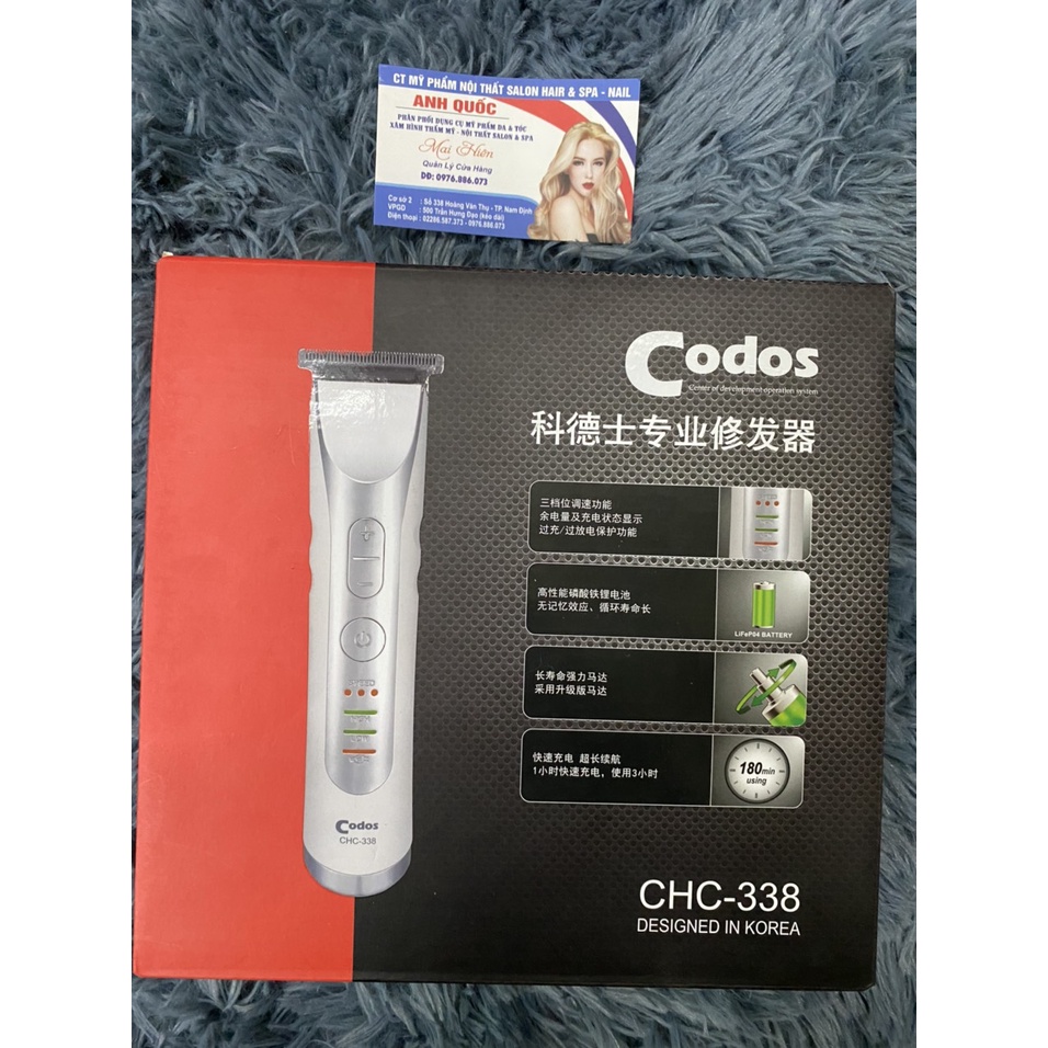 TÔNG ĐƠ CẮT TÓC CHẤN VIỀN CODOS CHC-338