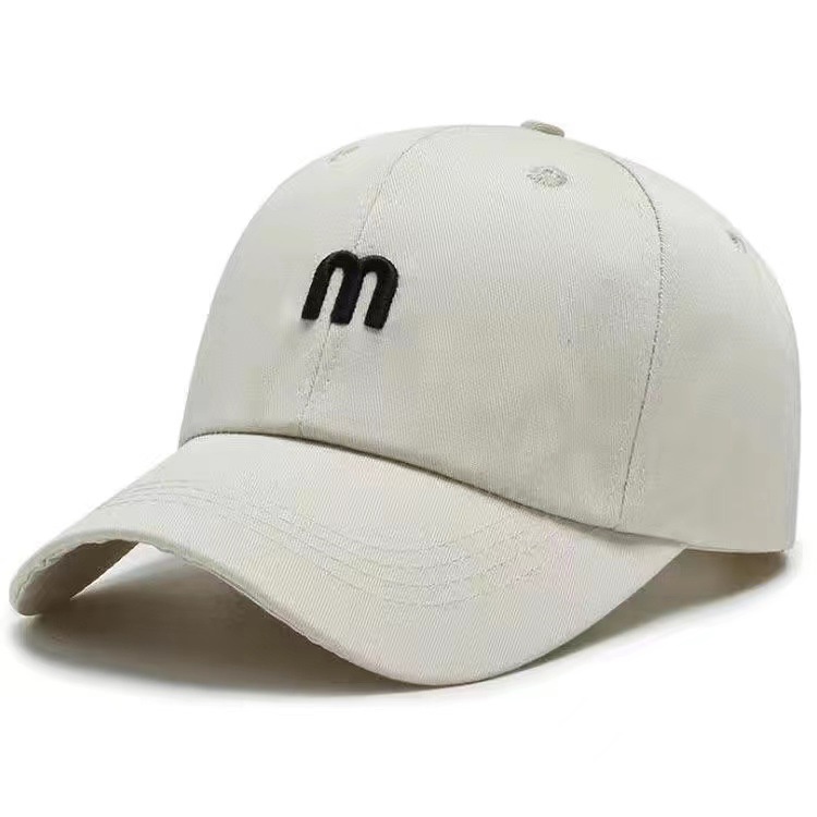 Mới Mũ Lưỡi Trai Vải Canvas Thêu Chữ M Kiểu Cổ Điển Có Thể Điều Chỉnh Cho Nam Và Nữ