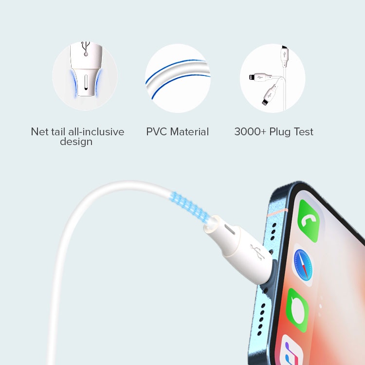 Cáp sạc nhanh ROMOSS CB2513 Type-C Micro 2.1A USB sang Lightning 3 trong 1