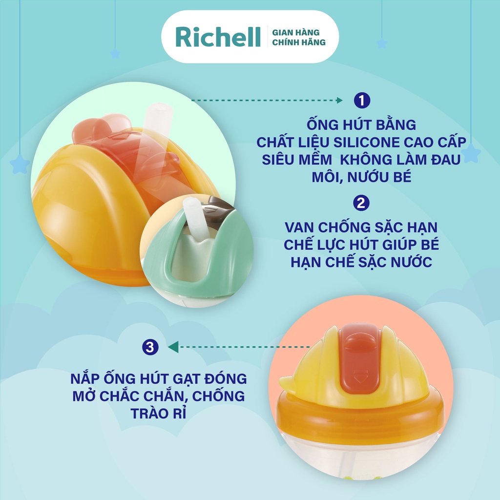 Bình ống hút MUGTRE Richell Nhật Bản | Baby