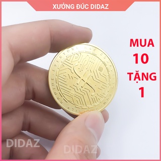 Đồng Xu Filecoin FIL, Bitcoin mạ vàng, bạc 24k đồ lưu niệm,trang trí,sưu tầm,quà tặng hội nhóm FIL01