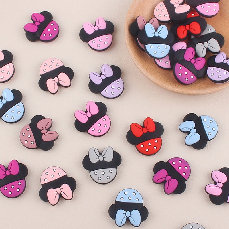 1 Đồ Chơi Hạt Silicon Hoạt Hình Không BPA Làm Vòng Ngậm Mọc Răng Cho Bé Sơ Sinh