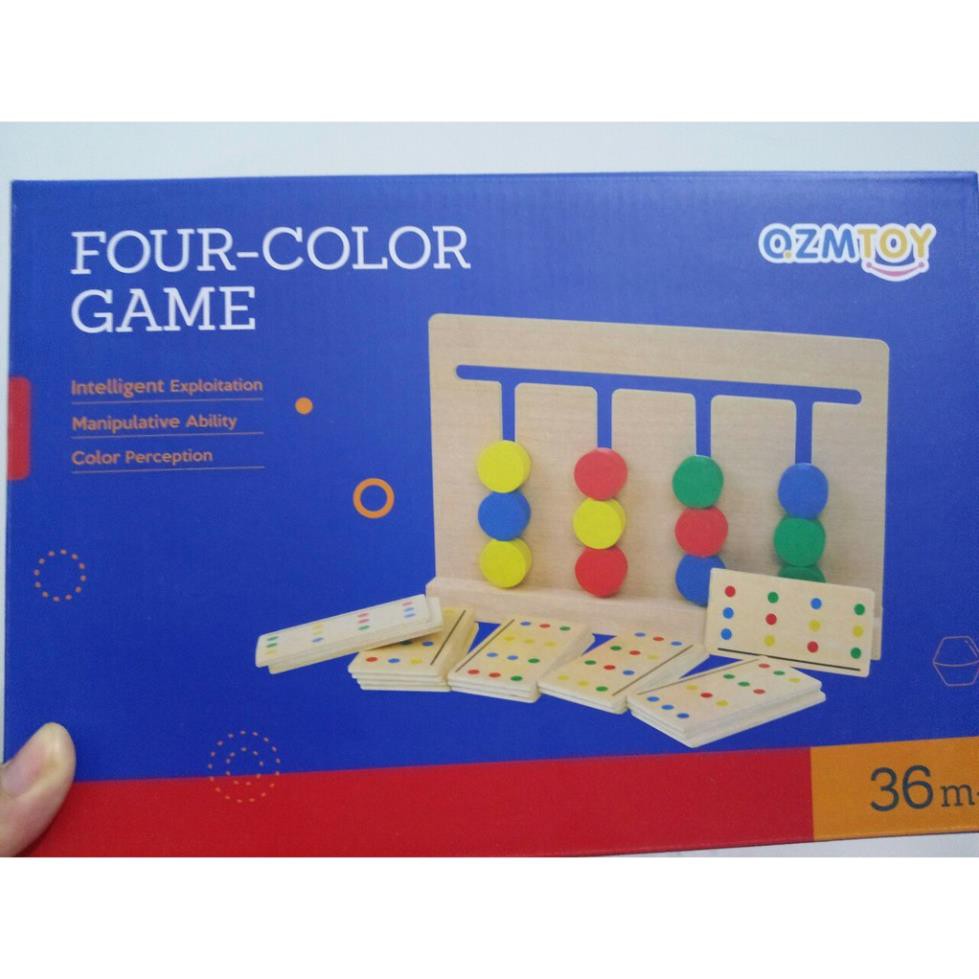 Giáo Cụ Montessori - Four color game - Đồ Chơi Rèn Luyện Trí Tuệ Phát Triển Tư Duy Logic