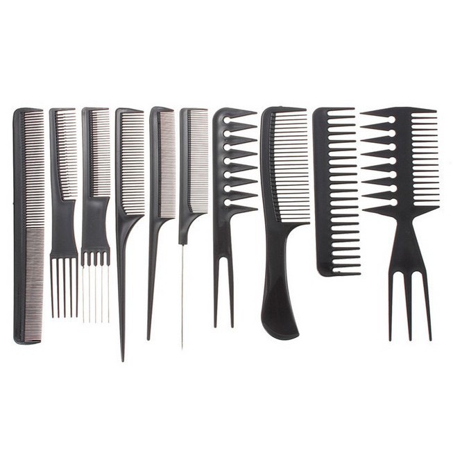 Sét Lược Tạo Kiểu Tóc Bộ 10 Chiếc Các Loại [Chính Hãng]
