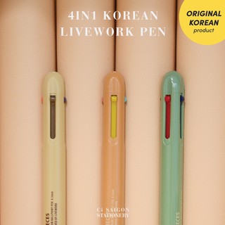 Viết bi 4 màu mực - 4in1 Korean Livework Pen