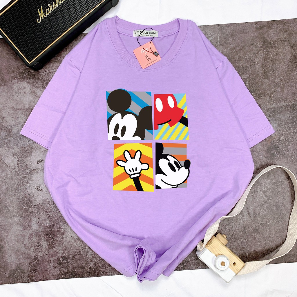 [HÌNH THẬT TỰ CHỤP] - Áo thun tay ngắn Be Yourself unisex size M L XL - MICKEY 4 KHUNG
