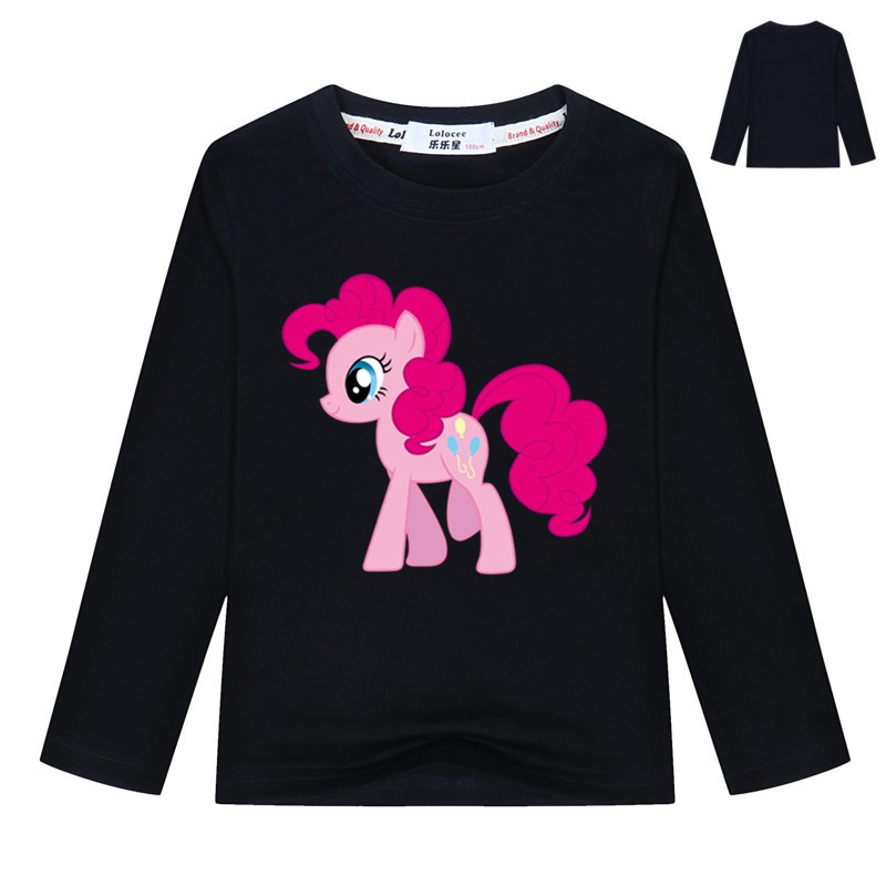 Áo phông bé gái của tôi Little Little Pony Pinkie Pie Áo thun dài tay cho trẻ em