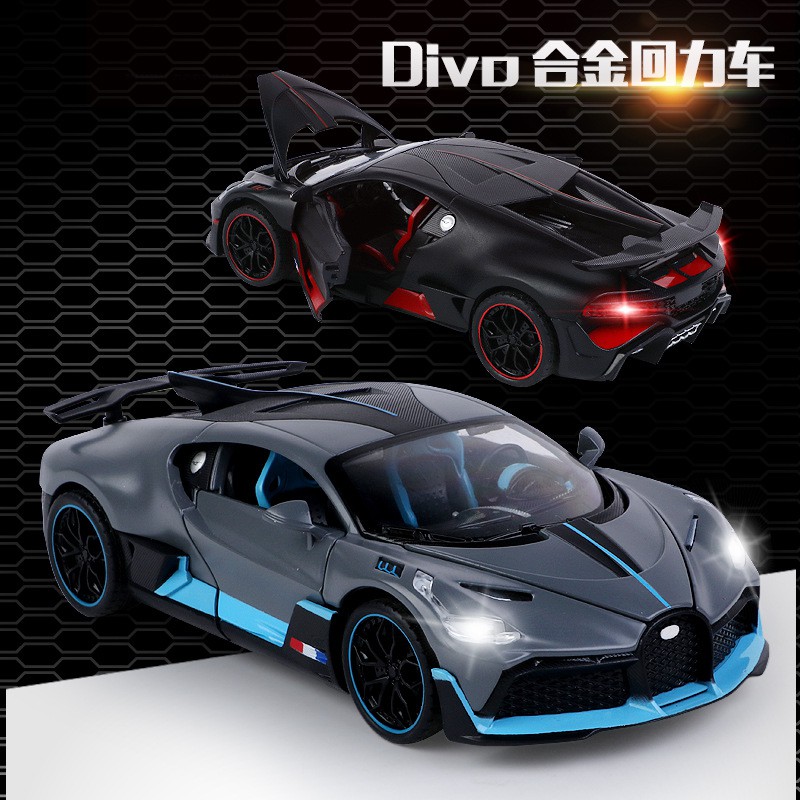 Mô Hình Xe Hơi Bugatti Divo Tỉ Lệ 1: 24 Bằng Hợp Kim Có Đèn Và Âm Thanh Và Đèn Chiếu Sáng Phía Sau