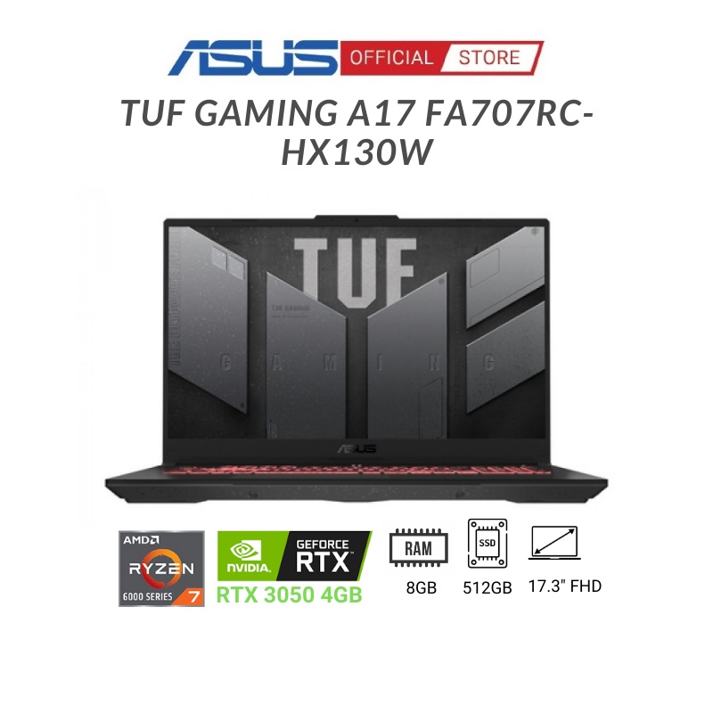 [Mã ELBAU7 giảm 7%] Laptop ASUS TUF Gaming FA707RC-HX130W (Ryzen™ 7-6800H + RTX™ 3050 4GB | 17.3-inch FHD)