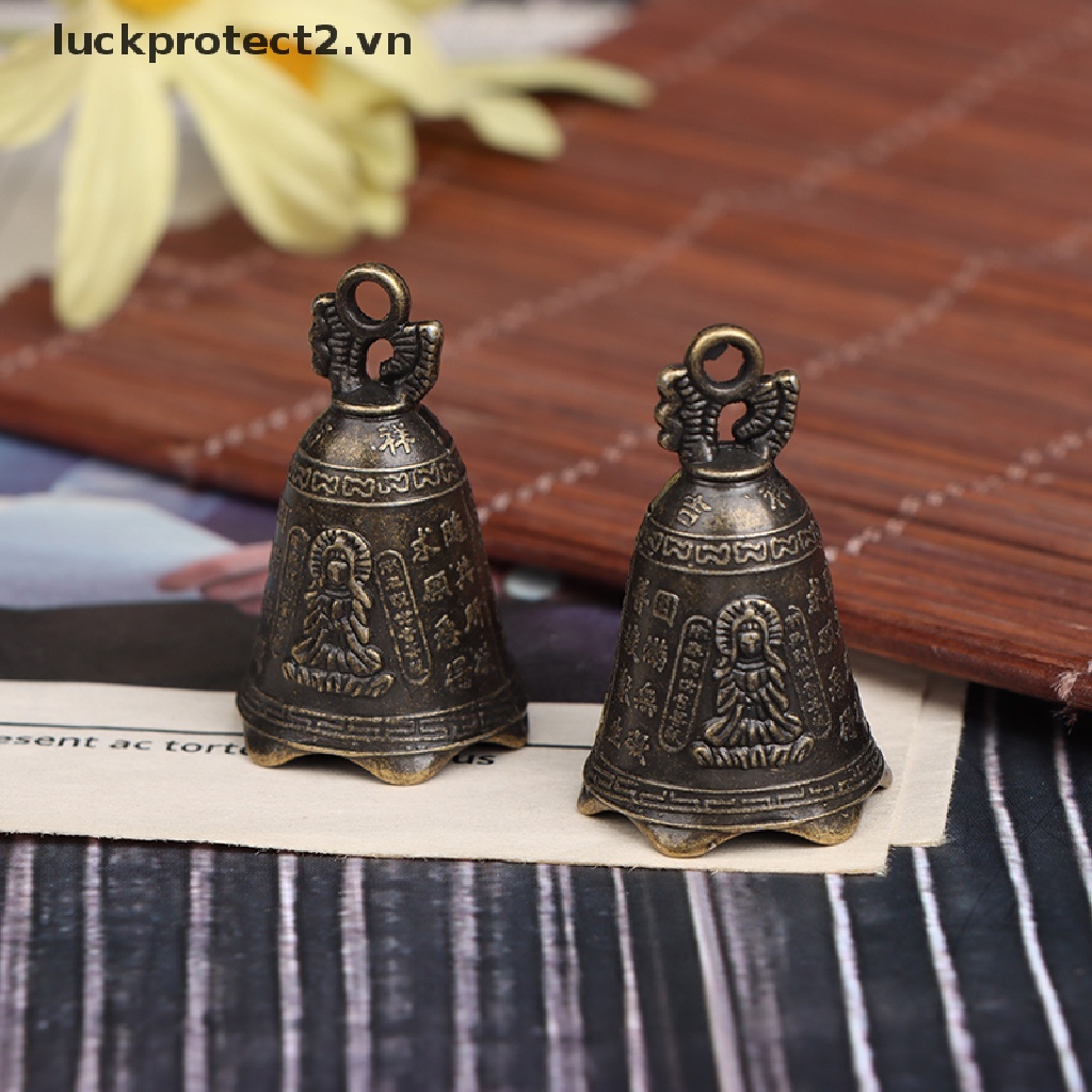 Chuông nhỏ phong cách Trung Quốc cổ điển họa phật bà quan âm phong thủy để cầu nguyện