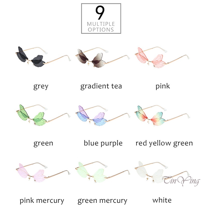 GETNOIVAS Kính Mát Hình Chuồn Chuồn Chống Nắng Thiết Kế Độc Đáo Thời Trang Cho Nữ