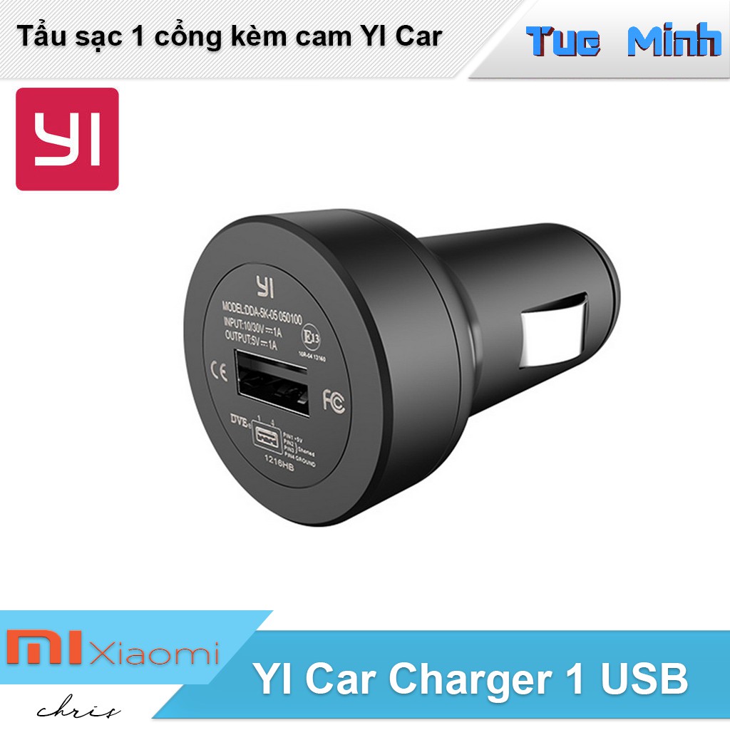 Tẩu sạc 1 cổng USB YI Car