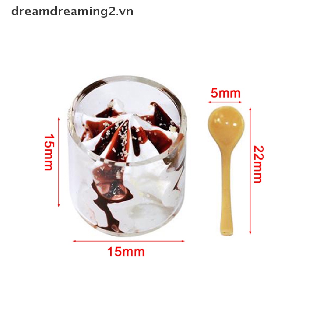 Bộ Ly Kem Mini Xinh Xắn Cho Nhà Búp Bê