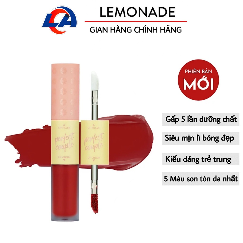 Son Kem Lì 2 Đầu Phiên Bản Mới Lemonade Perfect Couple Lip Ver.2 7.5g
