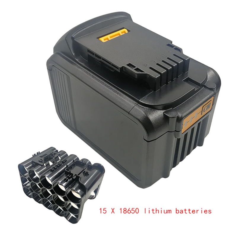 Hộp Pin Li-Ion Dcb200 15x18650 Cho Dewalt 18v 20v Dcb203