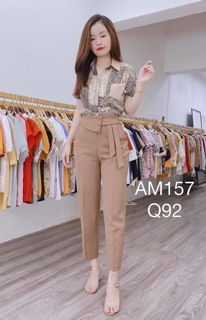 Quần baggi vải cúc nơ( HẾT)