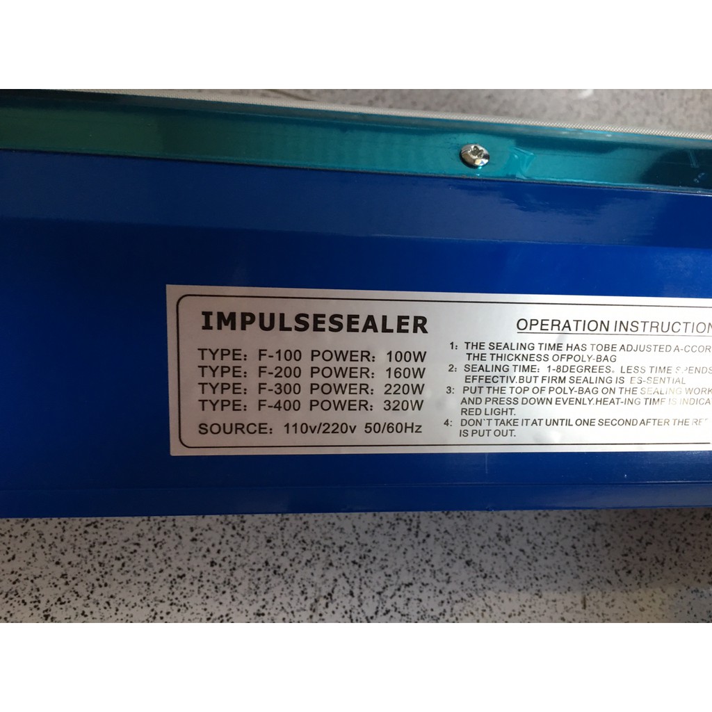 Máy dán, hàn miệng túi nilon đóng gói thực phẩm dập tay - dài 20cm mối hàn 3mm, máy ép túi bóng bền đẹp