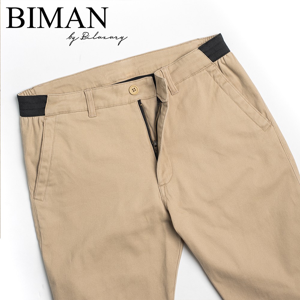 Quần đùi nam Biman By Biluxury kaki short ngố cạp chun khoá cúc tiện dụng lịch lãm 5QNKB002BEV | BigBuy360 - bigbuy360.vn