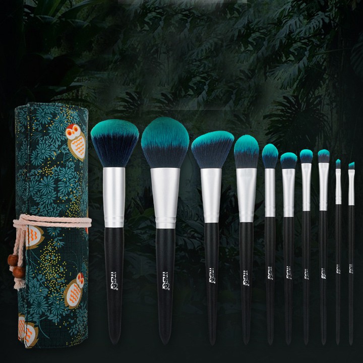 Cọ cán gỗ MSQ 10 Pcs Makeup Brushes Private Label Makeup Brush With Wood Handle
