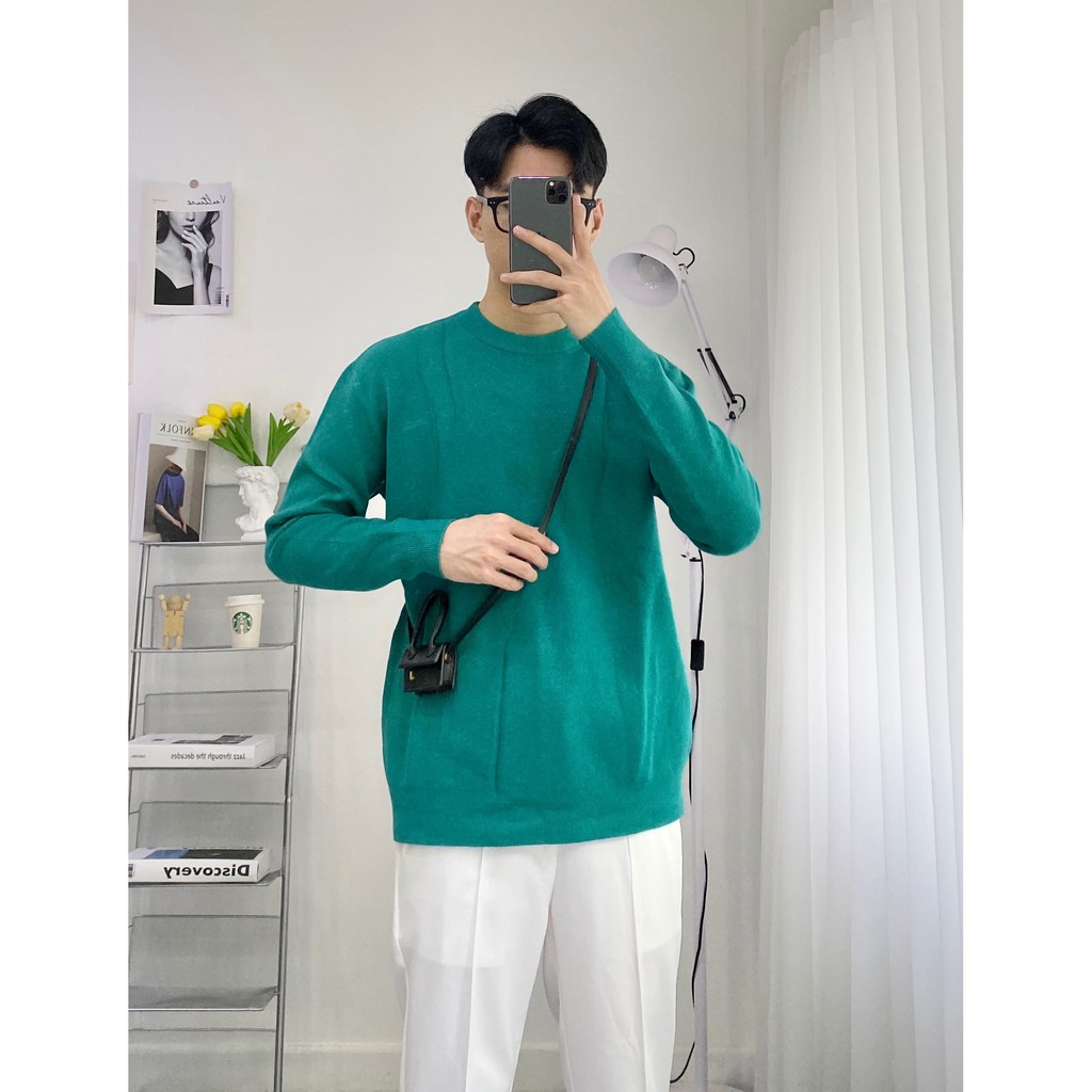 Áo sweater len trơn (hình chụp thật)