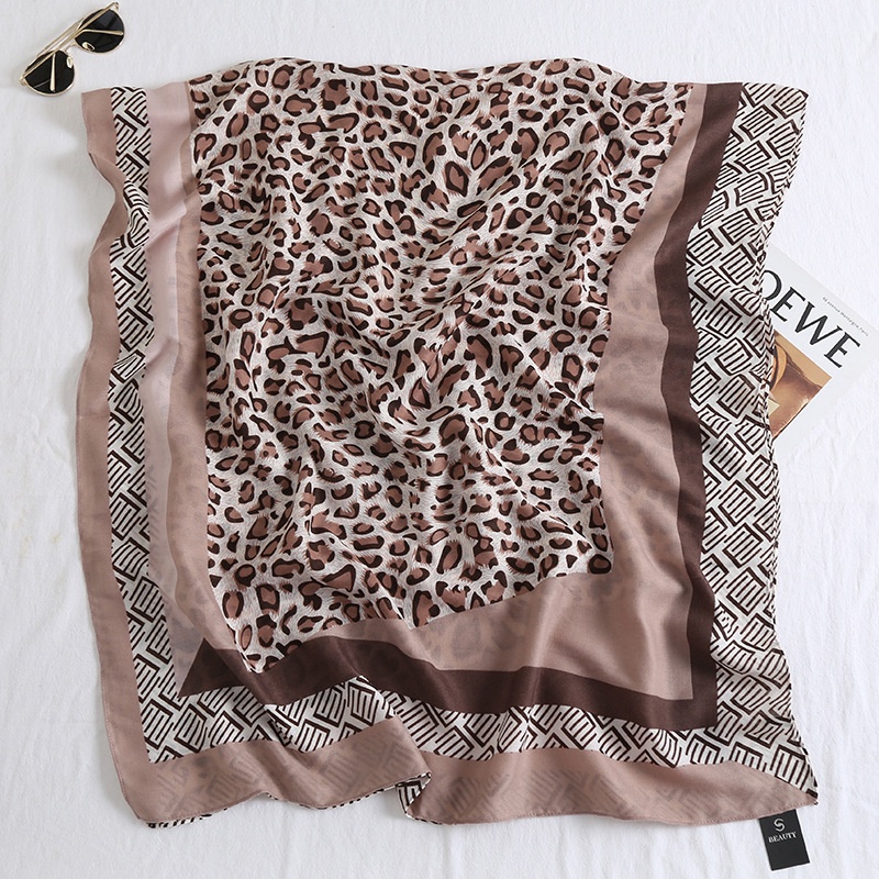 Khăn Choàng Lụa Cotton Lanh Chống Nắng In Họa Tiết Thời Trang Hàn Quốc 24H Cho Nữ