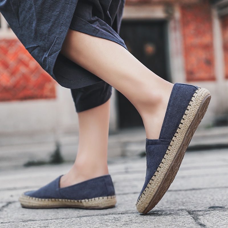 Giày Lười Vải Canvas Kiểu Trung Hoa Thời Trang Xuân Hè Cho Nam