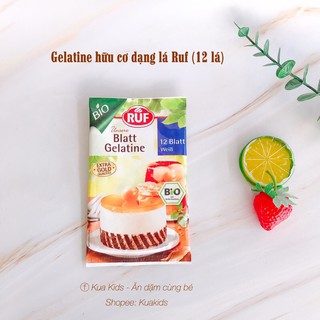 Gelatine hữu cơ dạng lá (12 lá)