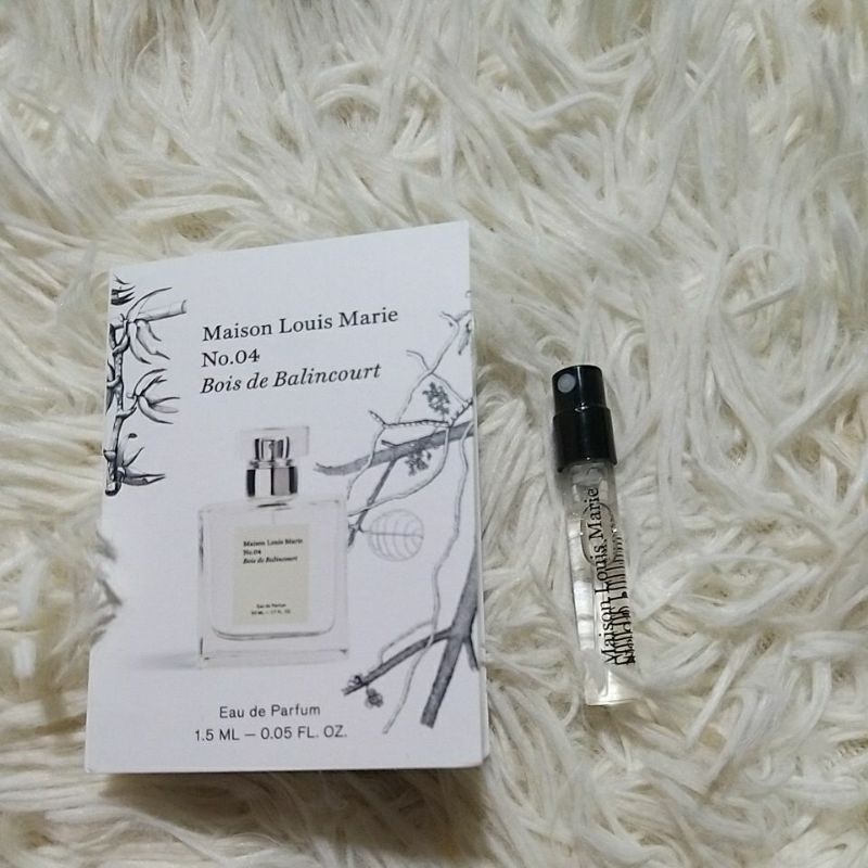 Vial nước hoa Maison Louis Marie No.04 Bois de Balincourt Eau de Parfum
