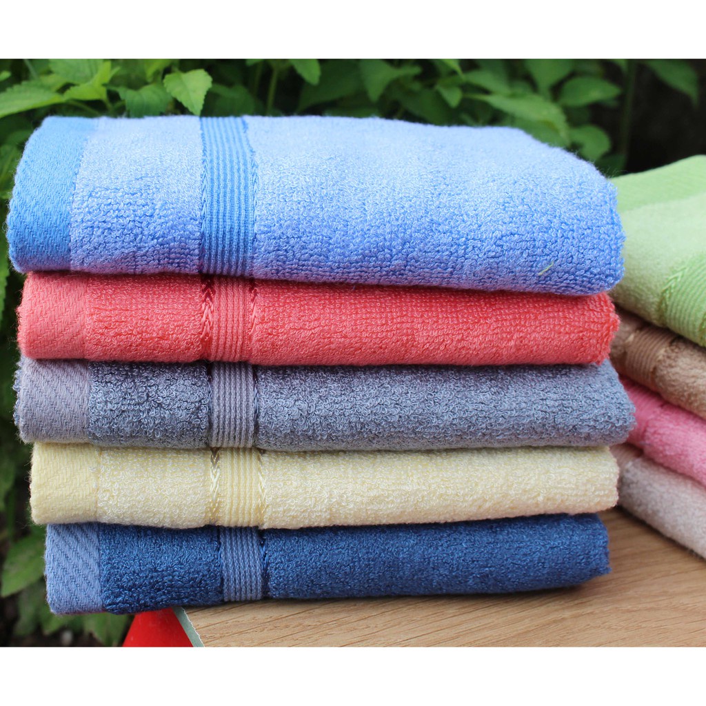 Khăn Mặt Sợi Tre BamBoo Cao Cấp 30x50 cm Mềm Mịn, Dày Dặn, Thấm Hút Tốt, Không Phai Màu, Không Hôi Nhớt