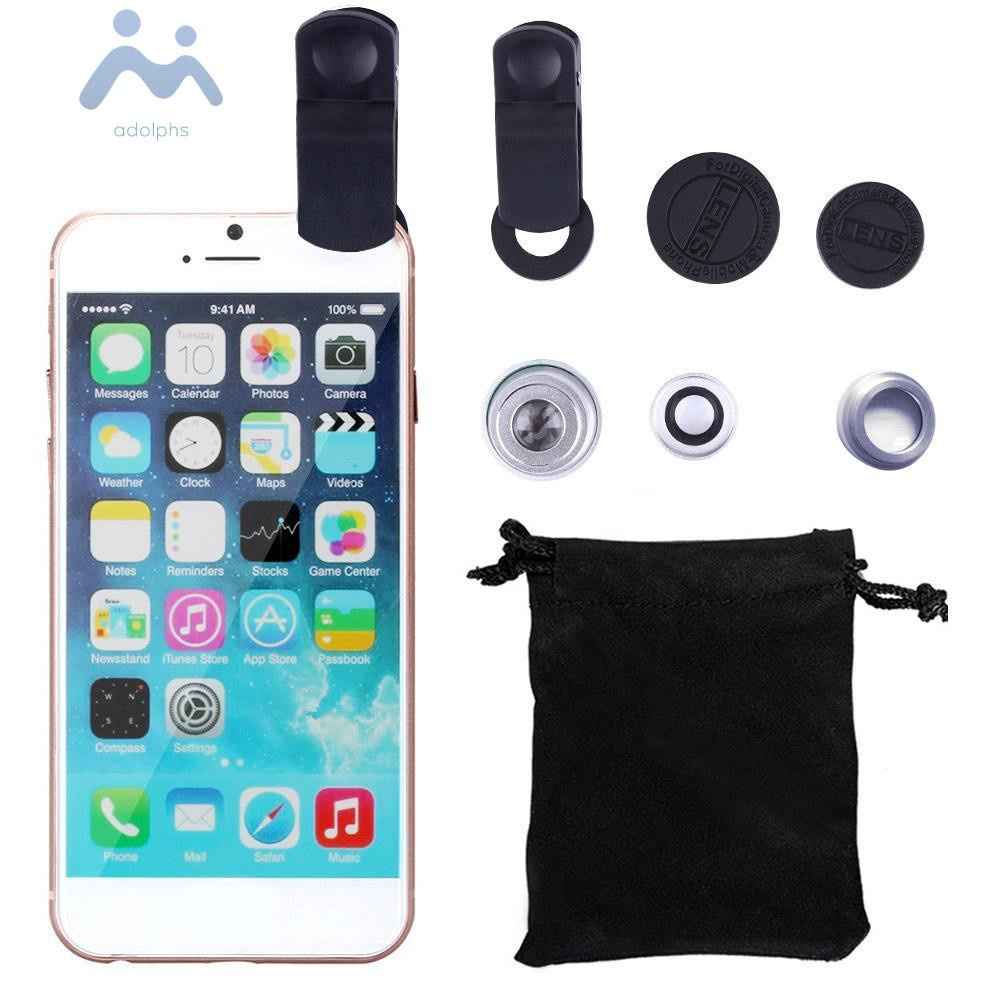 Bộ Ống Kính 3 Trong 1 180 Fish-Eye Lens + Macro | BigBuy360 - bigbuy360.vn