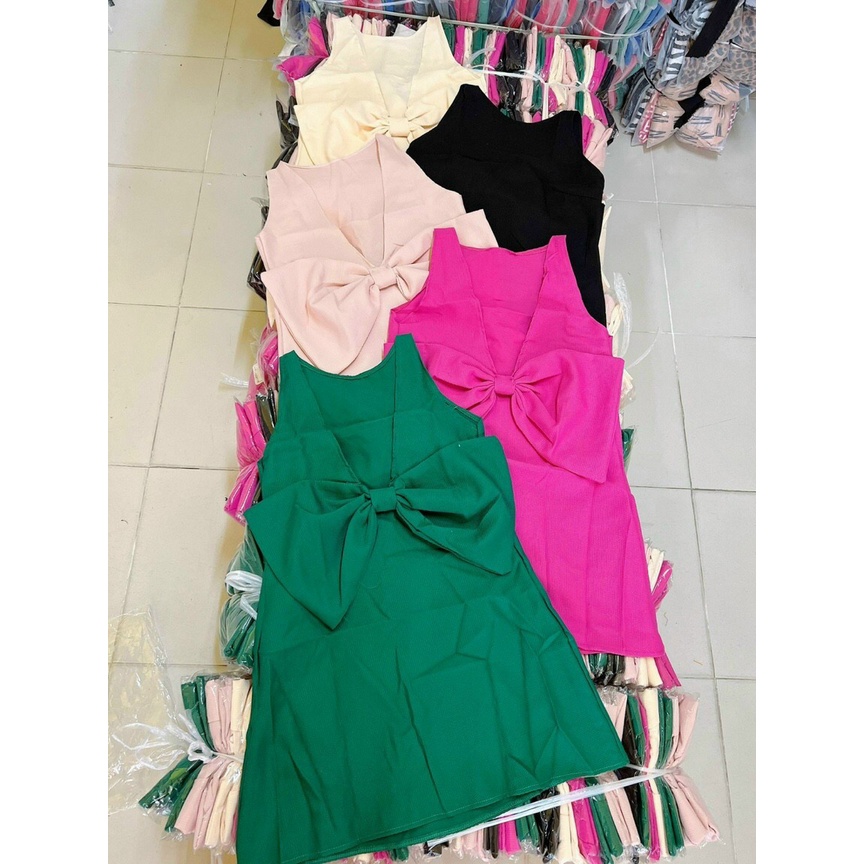 Đầm TK Nơ To Dáng Chữ A xinh xỉu Form Suông diện ở nhà hay Đi chơi đều siêu hợp