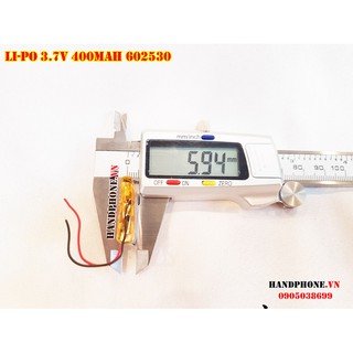Pin Li-Po 3.7V 602530 622429 400mAh (Li-Polyme) cho Smartwatch, Đồng Hồ Thông Minh